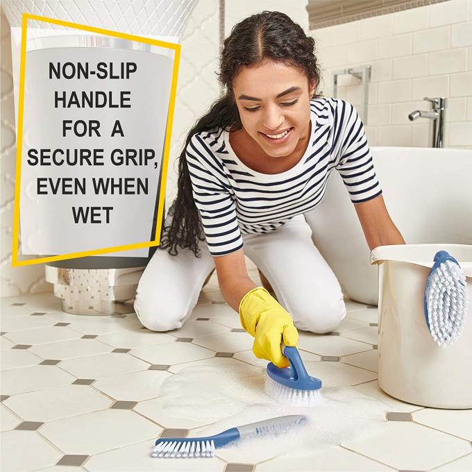 Cleaning Shower 3pcs Scrub Brush Set With Ergonomic Handle And Bristles 1