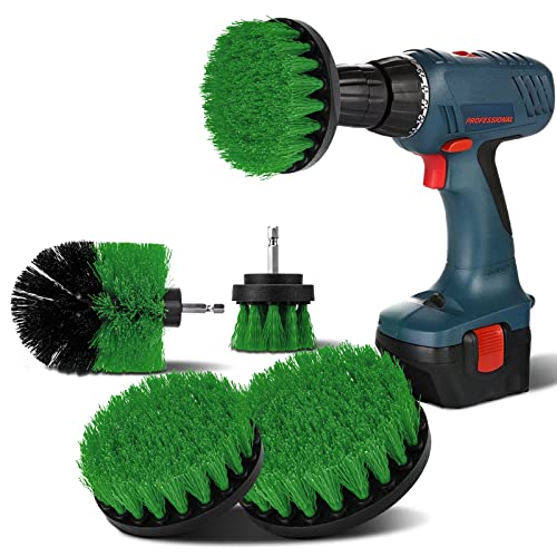 4 Pieces Drill Brushes Power Scrubber Tile Flooring Electric Cleaning Brushes 0