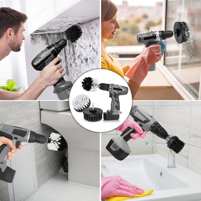 6 Piece Power Scrubber Drill Brush Attachment Set For Bathroom Cleaning 2