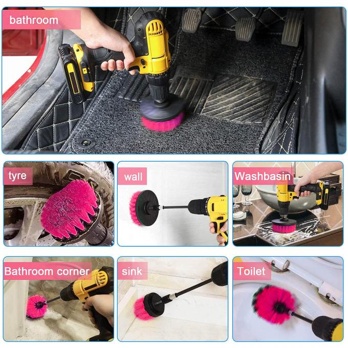 Pack Of 5 Power Scrubber Drill Brush Kit For Cleaning 0