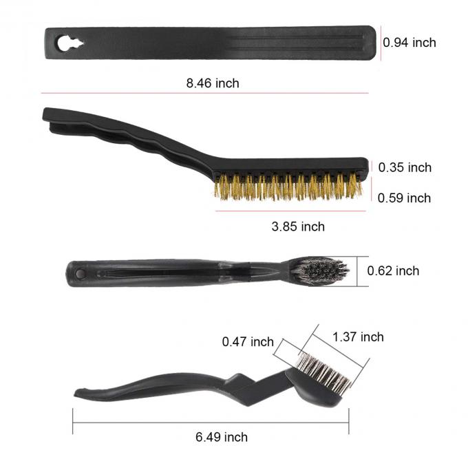 Nylon Copper Stainless Steel Wire Brush Curved Handle For Rust Removal 0