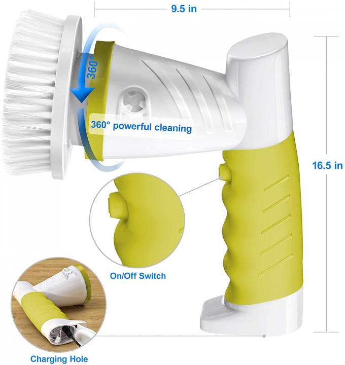 Cordless Electric Spin Scrubber Rechargeable For Cleaning 0