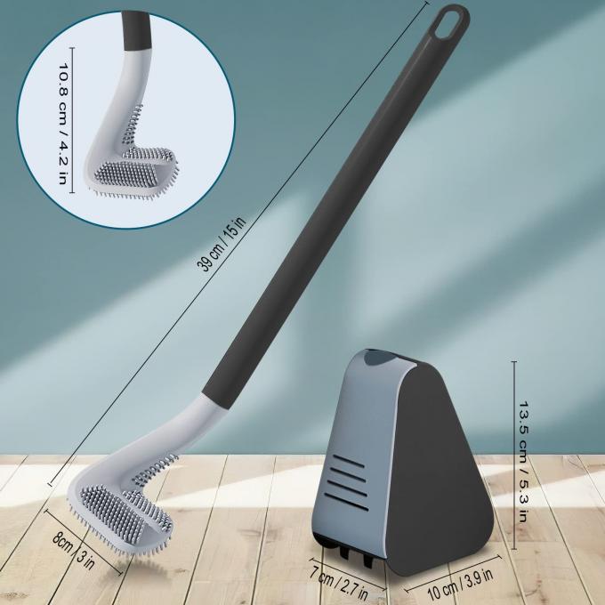 Deep Cleaning Removable Golf Toilet Brush Set With Long Handle 2