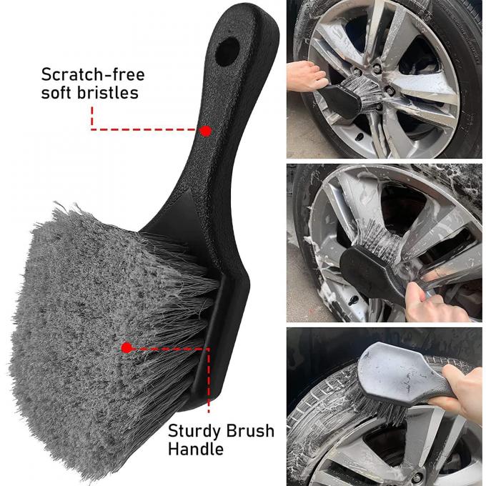 13pcs Long Rim Car Cleaning Brush Set Microfibre with PP Plastic Handle 2