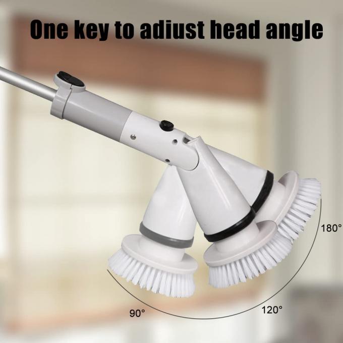 Rotating 4 Heads Electric Spin Scrubber Adjustable Extension Handle For Tile 1