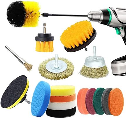 18 Sets Drill Sponge Scrub Brush 320g For Powerful Cleaning 20mm Filament Height
