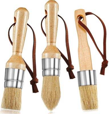 1in Wooden Handle Wax Paint Brush Set 0.32g