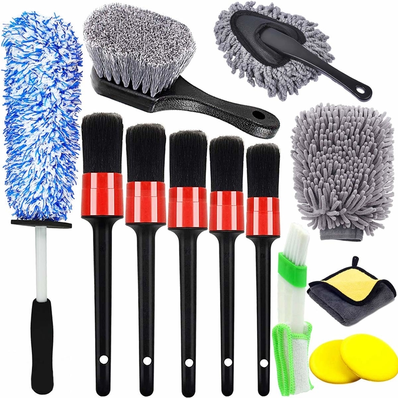 Microfibre 13pcs Car Cleaning Brushes Set With Detailing Brushes