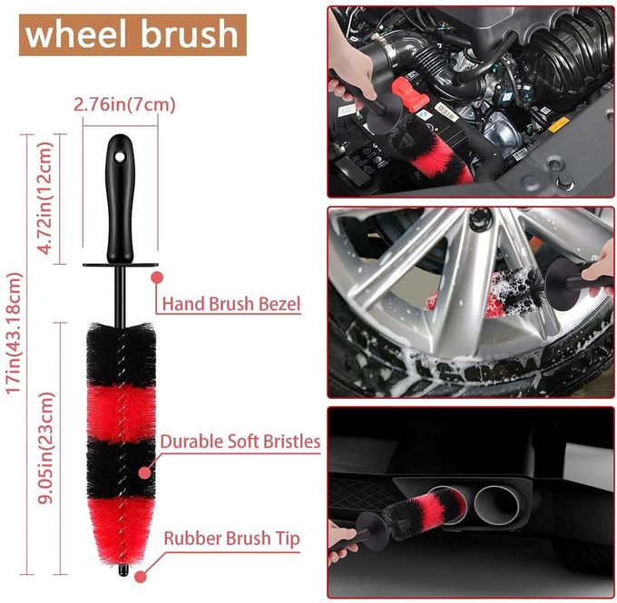 14in Car Wheel And Tire Brush Kit 12Pcs Cleaning Interior and Exterior Car 0