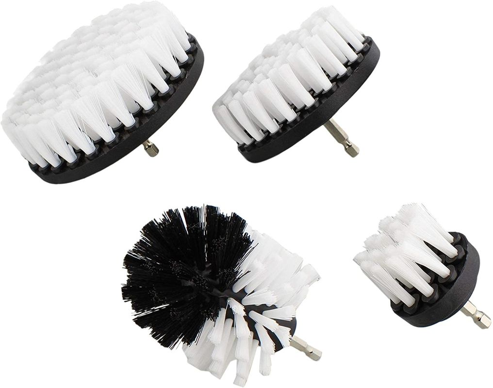 buy 4pc Set Scrubber Drill Attachment Cleaning Brush White Soft Bristle Stiffness online manufacturer