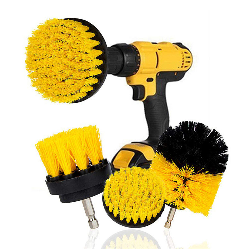 Drill Brush 3pcs Scrub Brush Drill Attachment Kit Time Saving Kit and Power Scrubber Cleaning Kit for Car Bathroom