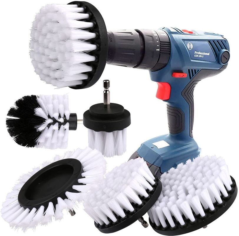 5 pieces drill brushes attachment cleaning brush rim brush scrubber cleaning brush kit