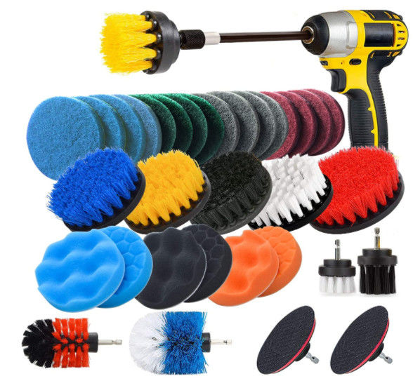 quality Drill Brush Scrub Pads 37 Piece Power Scrubber Cleaning Kit for Cleaning Pool Tile Auto factory