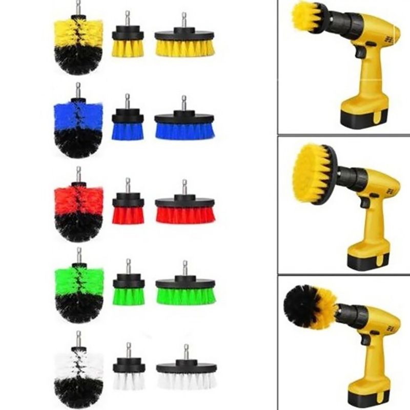 Electric Plasstic Soft Drill Brush Attachment for Cleaning Carpet Leather Glass Car Tires Upholstery Sofa