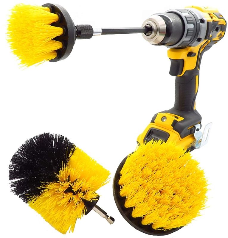 Drill Brush Set  Power Scrubber Pad Sponge Kit with Extend Attachment