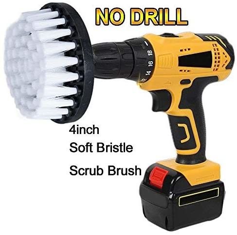 4inch Soft White Bristle Scrub Brush Electric Cleaning Brush For Drill