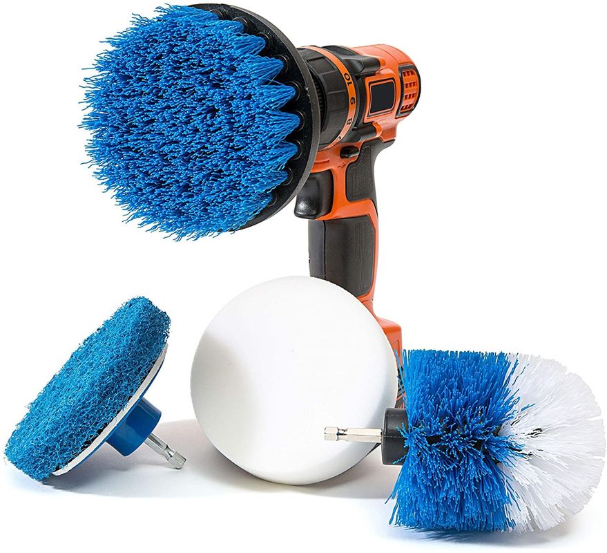 buy 4 Piece Scrub Brush Power Drill Attachments-All Purpose Time Saving Kit online manufacturer