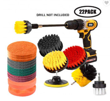 22pcs Power Drill Brush,Drill Scrubber Brush for car bathroom