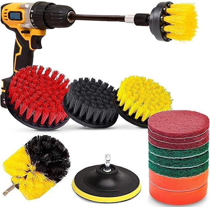 Good price 15pcs Power Drill Brush With Polishing Attachment 820g Home Cleaning online