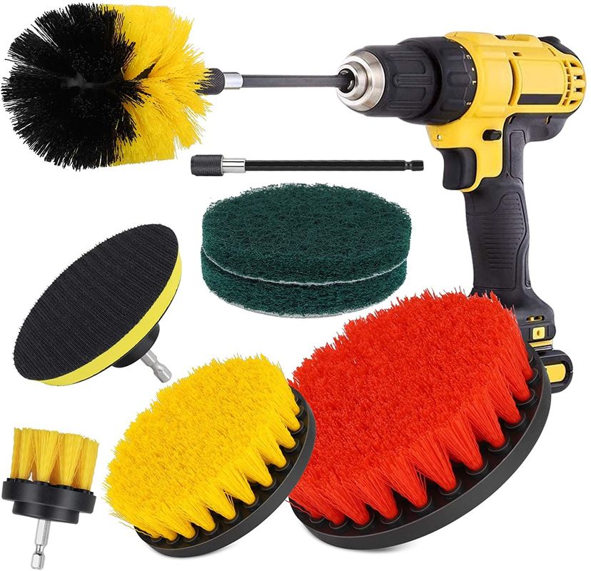 buy 8pcs Drill Cleaning Brush Set Scrubber 3.5in Cleaning Bathroom online manufacturer