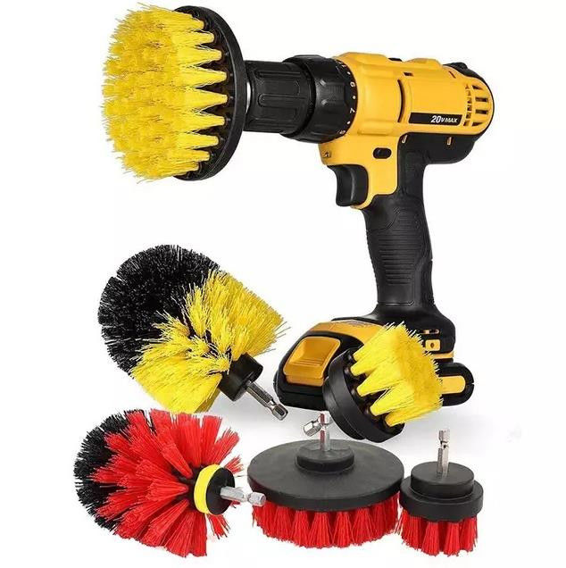 buy 6pcs/set Drill Power Scrub Clean Brush For Leather Plastic Wooden Furniture Car Interiors Cleaning Power Scrub online manufacturer