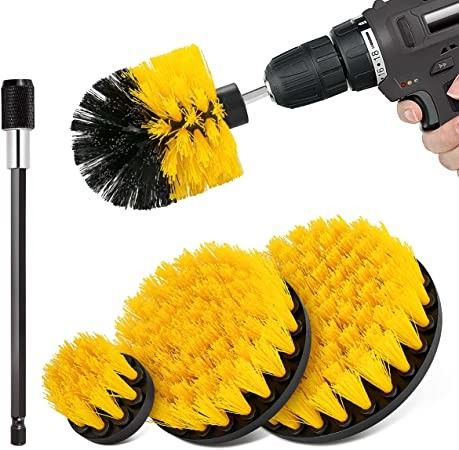 5 Pcs Drill Cleaning Brush Cordless Screwdriver Accessories For Car, Rims, Tiles