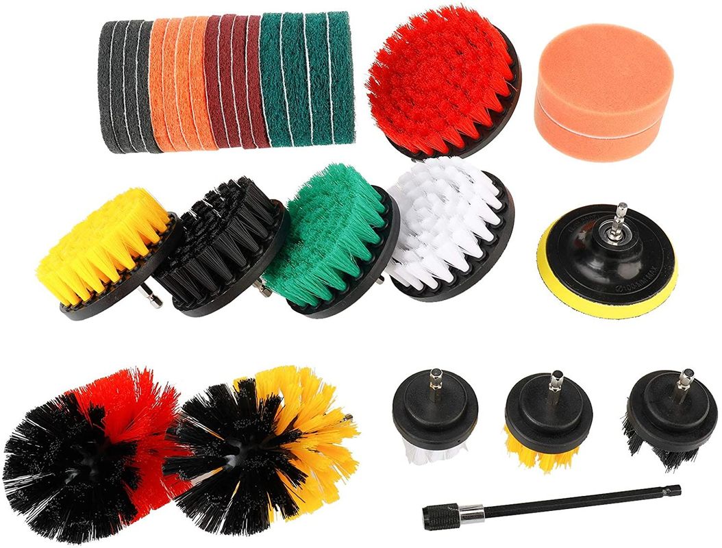 buy 30Pcs Car Detailing Drill Attachment Scouring Pads Power Scrubber Set 3.5in online manufacturer