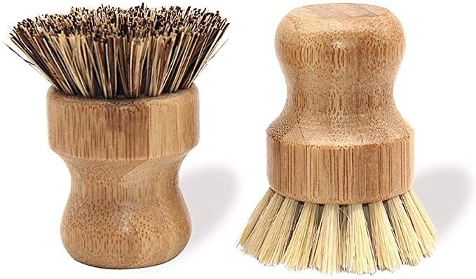 Good price Portable 3.2inch Natural Bamboo Dish Scrub Brush Set 2pcs Great Flexibility online