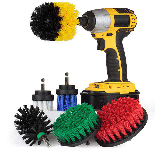 6 Pieces Power Scrubber Drill Brush Kit Cordless PP Material