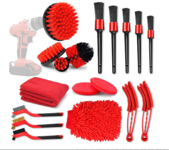18 Pcs Car Cleaning Tools Kit with Car Detailing Brush Set,Auto Detailing Car Cleaning Kit