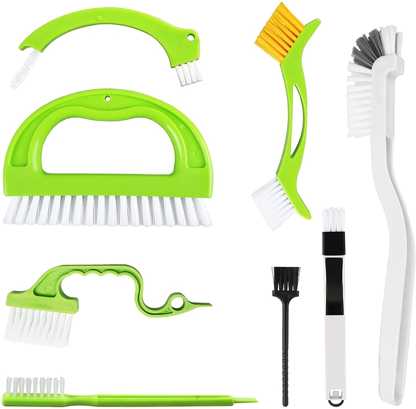 8 Pack Grout Cleaner Brush HandHeld for Groove Gap Cleaning Household