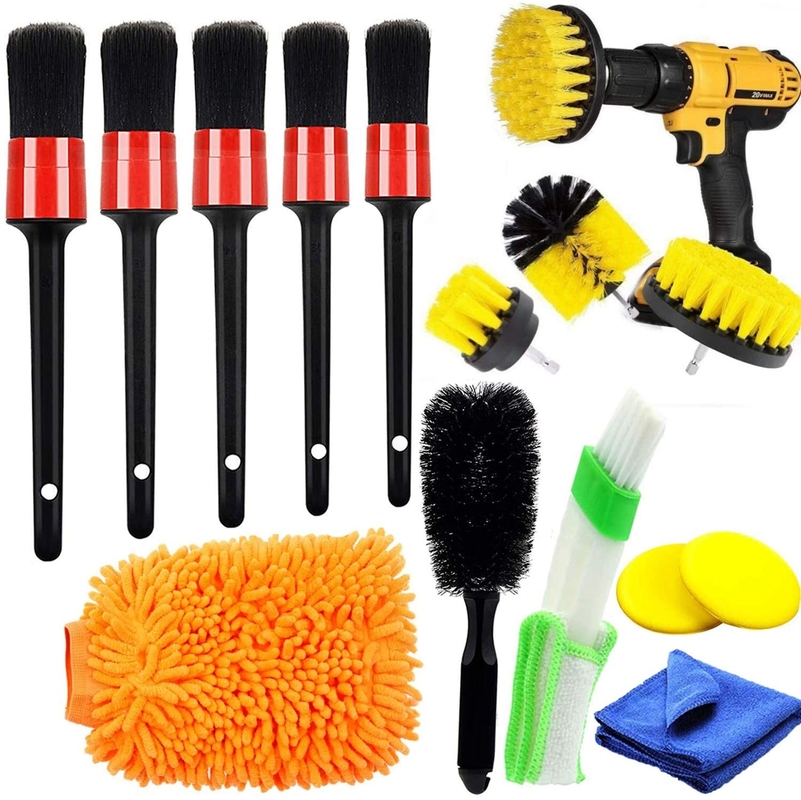 buy Car Cleaning Brush Set 14 Pieces For Car Interior Detailing online manufacturer