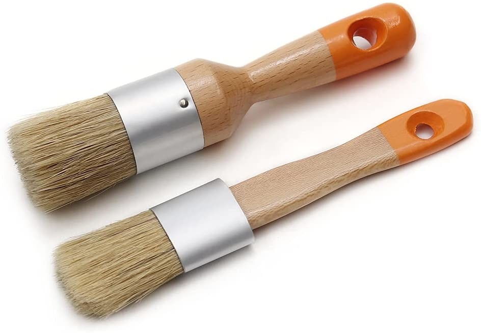 Bristle Burlywood Wax Paint Brush For Chairs Chalk Painting