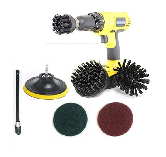 7 Piece Drill Cleaning Brush With 6 Inch Extender Baked On Food Remover