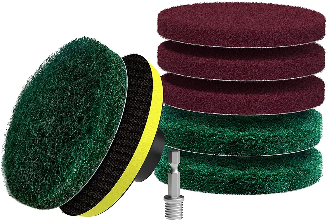 Drill Brush 100mm Heavy Duty Scouring Pads 4 Inch Household Cleaning