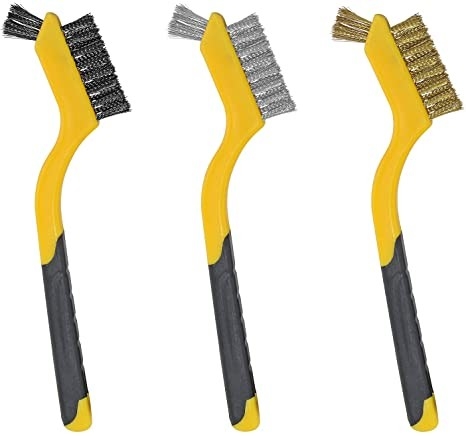 buy 3 Pcs Metal Wire Brush Set Nylon Brass Stainless Steel Bristles online manufacturer