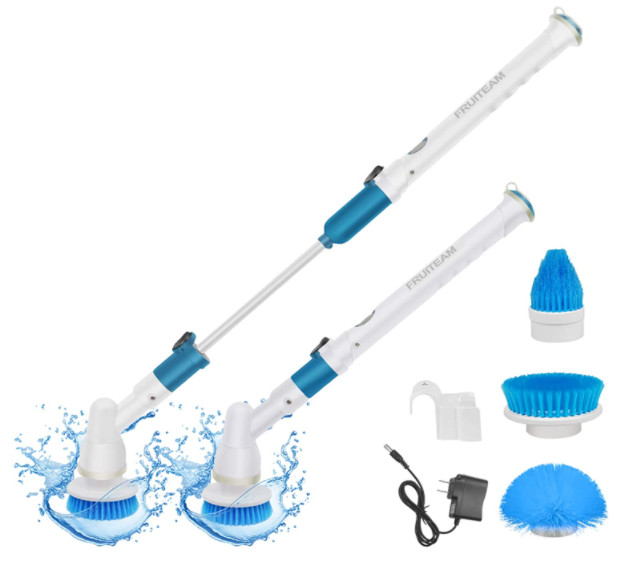 Electric Spin Scrubber Cordless APS PP For Bathroom Floor