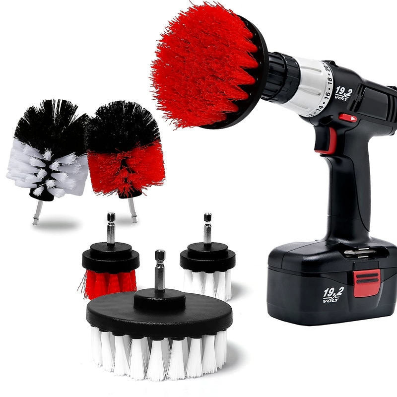 PP Base 6 Pieces Drill Cleaning Brush Set For Bathroom Floor Car Sink Tiles