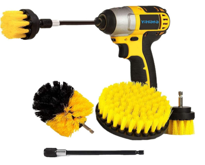 buy 4 Pack Drill Brush Attachments Set , Multi Purpose Power Scrubber Cleaning Brush online manufacturer