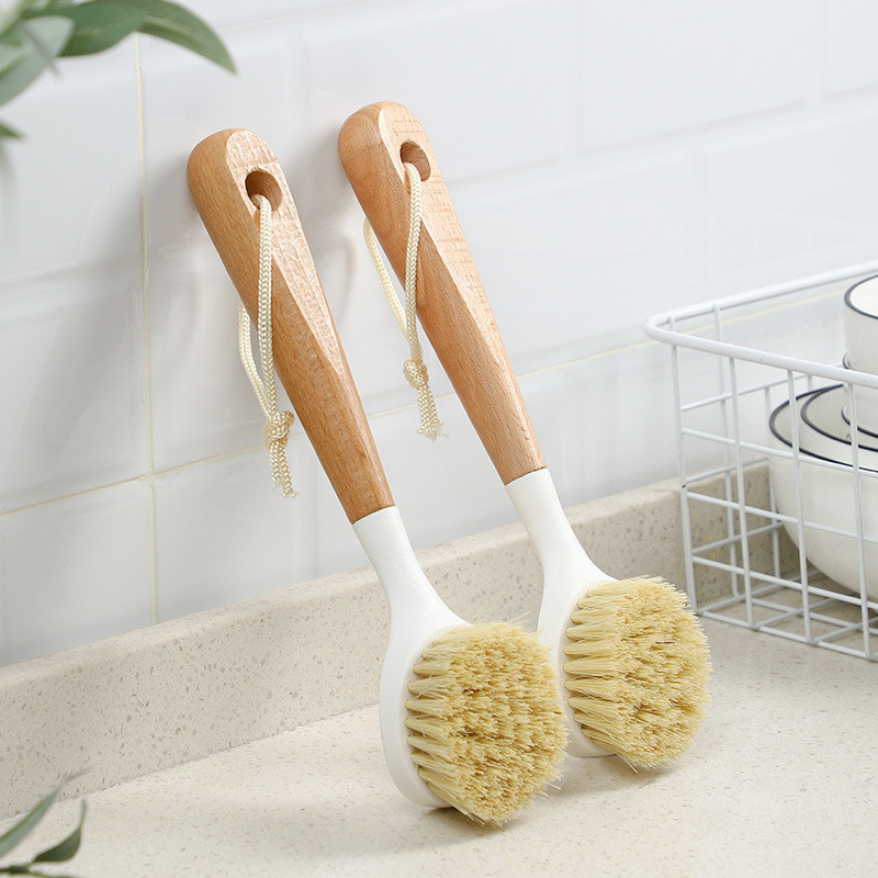 buy Kitchen Sink Household Cleaning Bamboo Dish Brush Natural Scrub Cleaning online manufacturer