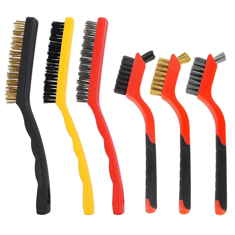 6Pcs Small Wire Wheel Brush For Cleaning Rust Brass Stainless Steel And Nylon