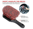 Red Color Car Detailing Brushes Kit For Washing Wheels 8 Pcs