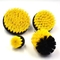 PP Yellow Bristle 3PCS Drill Brush Attachment Set Black Base