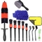 13pcs Long Rim Car Cleaning Brush Set Microfibre with PP Plastic Handle
