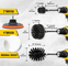 Extended Long Attachment Drill Scrubber Brush 6 Pack Black