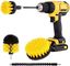 All Purpose Drill Brush With Extend Long Attachment For Grout，Bathroom Surfaces Tub