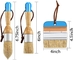 3 Pieces Blue Color Chalk And Wax Paint Brushes Bristle Stencil Brushes