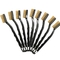Cleaning Steel Wire Brush Set With Brass And Nylon Bristles Curved Handle